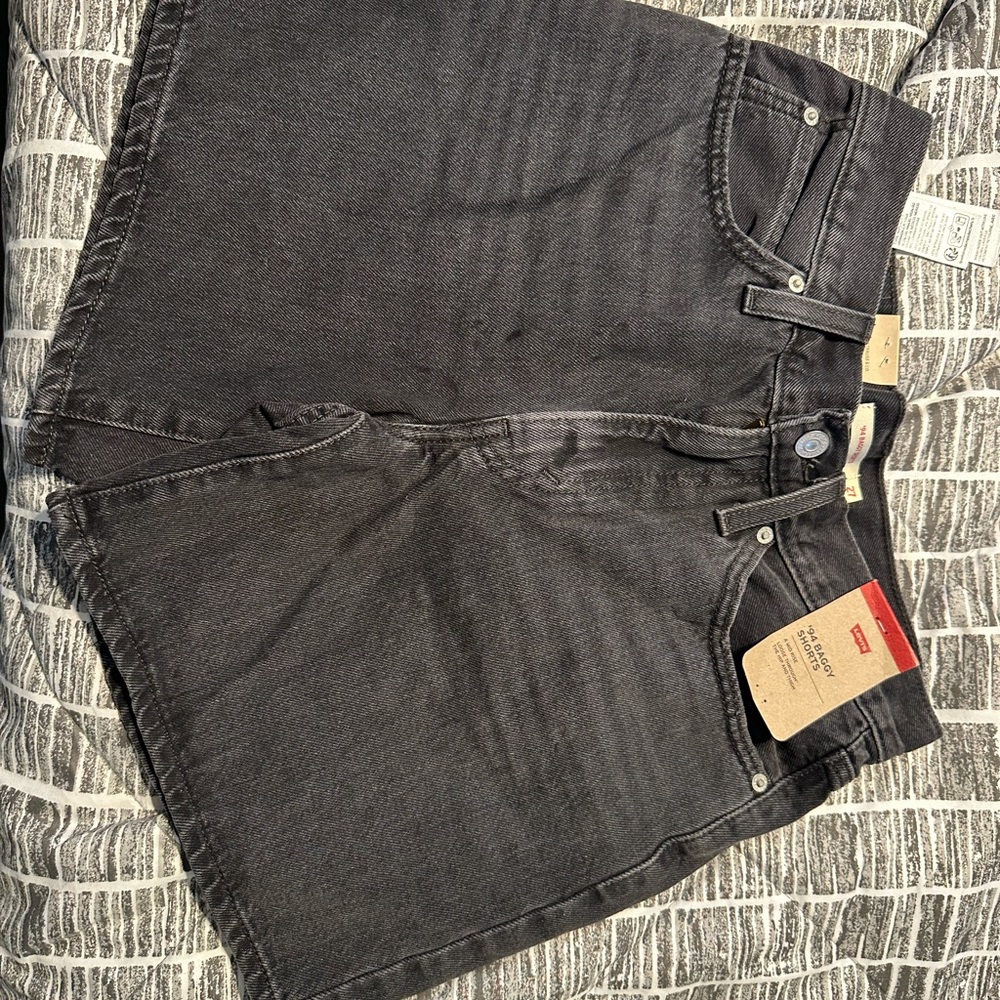 Levi's Charcoal Baggy Denim Shorts